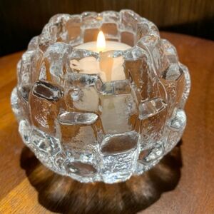Kosta Boda Art Glass Votive Candle Holder"igloo"